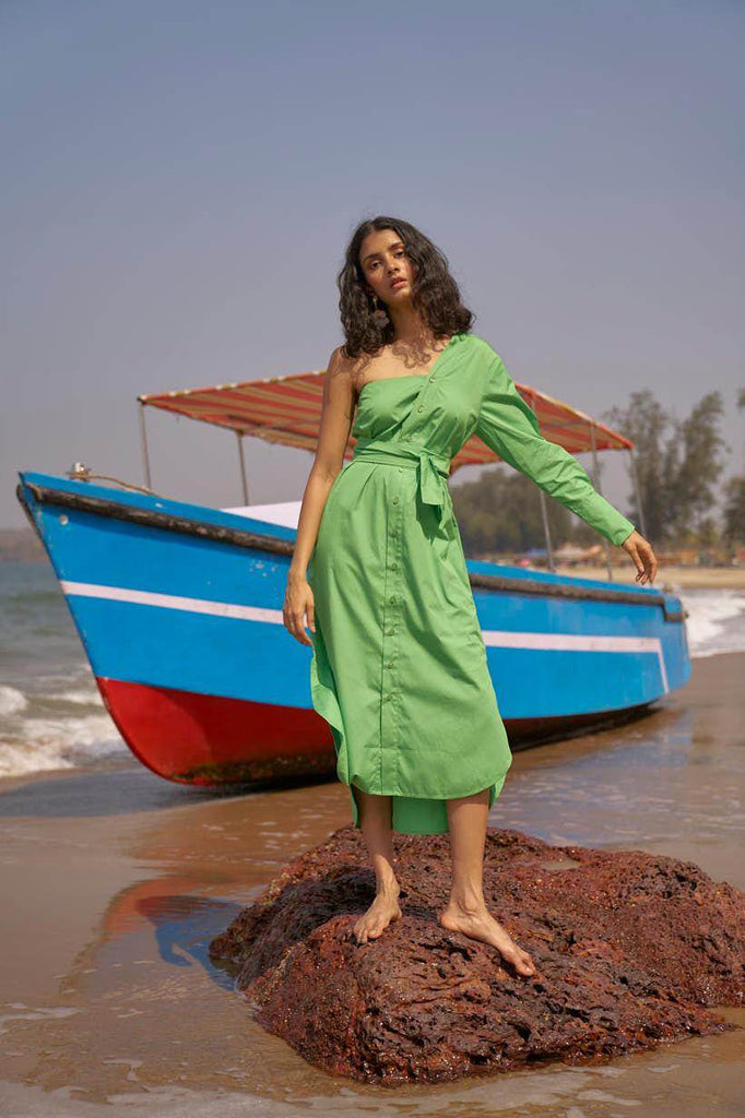 SINGLE SLEEVE SHIRT DRESS - dash and dot dash and dot