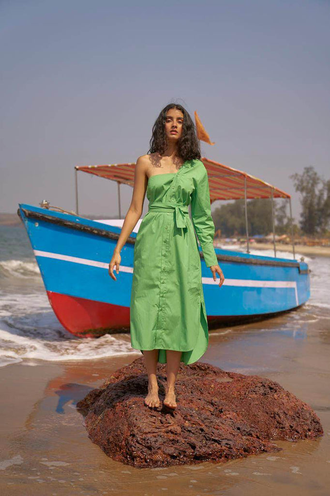 SINGLE SLEEVE SHIRT DRESS - dash and dot dash and dot