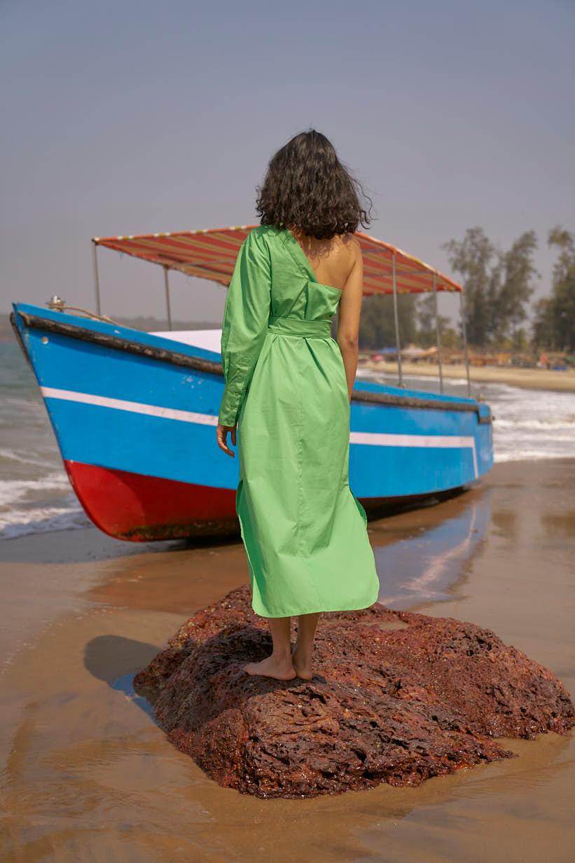 SINGLE SLEEVE SHIRT DRESS - dash and dot