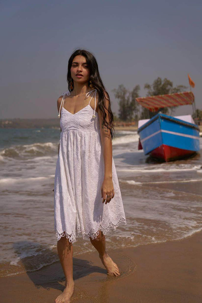 SCALLOPED EMBROIDERED MINI - dash and dot dash and dot