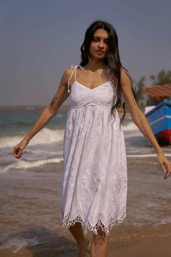 SCALLOPED EMBROIDERED MINI - dash and dot dash and dot