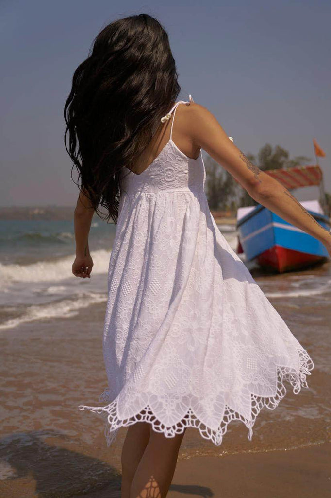 SCALLOPED EMBROIDERED MINI - dash and dot dash and dot