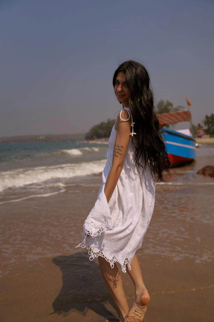 SCALLOPED EMBROIDERED MINI - dash and dot dash and dot