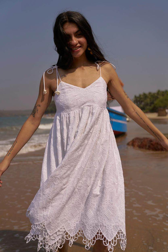 SCALLOPED EMBROIDERED MINI - dash and dot dash and dot