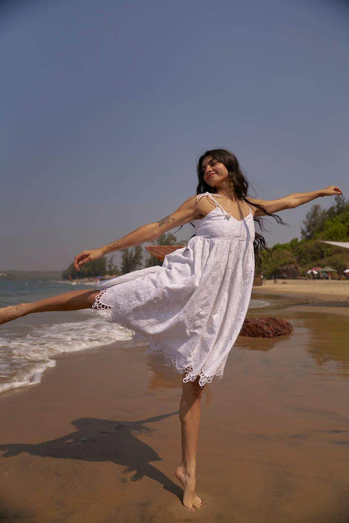 SCALLOPED EMBROIDERED MINI - dash and dot dash and dot