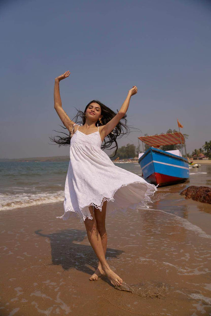 SCALLOPED EMBROIDERED MINI - dash and dot dash and dot