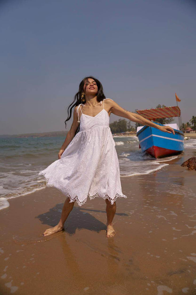 SCALLOPED EMBROIDERED MINI - dash and dot dash and dot