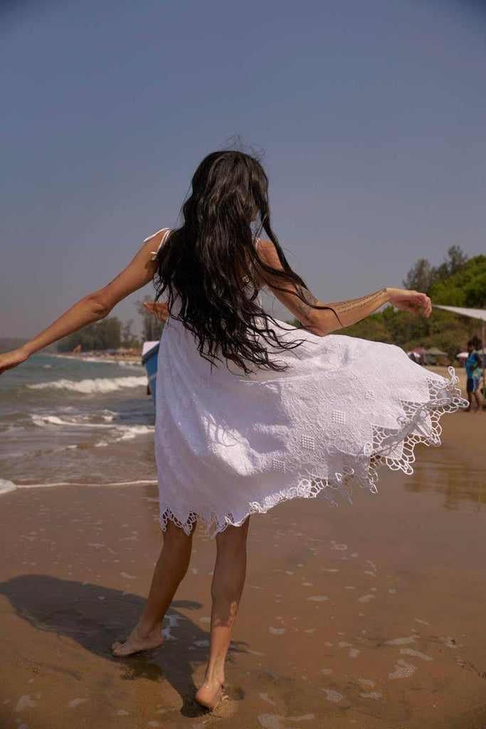 SCALLOPED EMBROIDERED MINI - dash and dot dash and dot