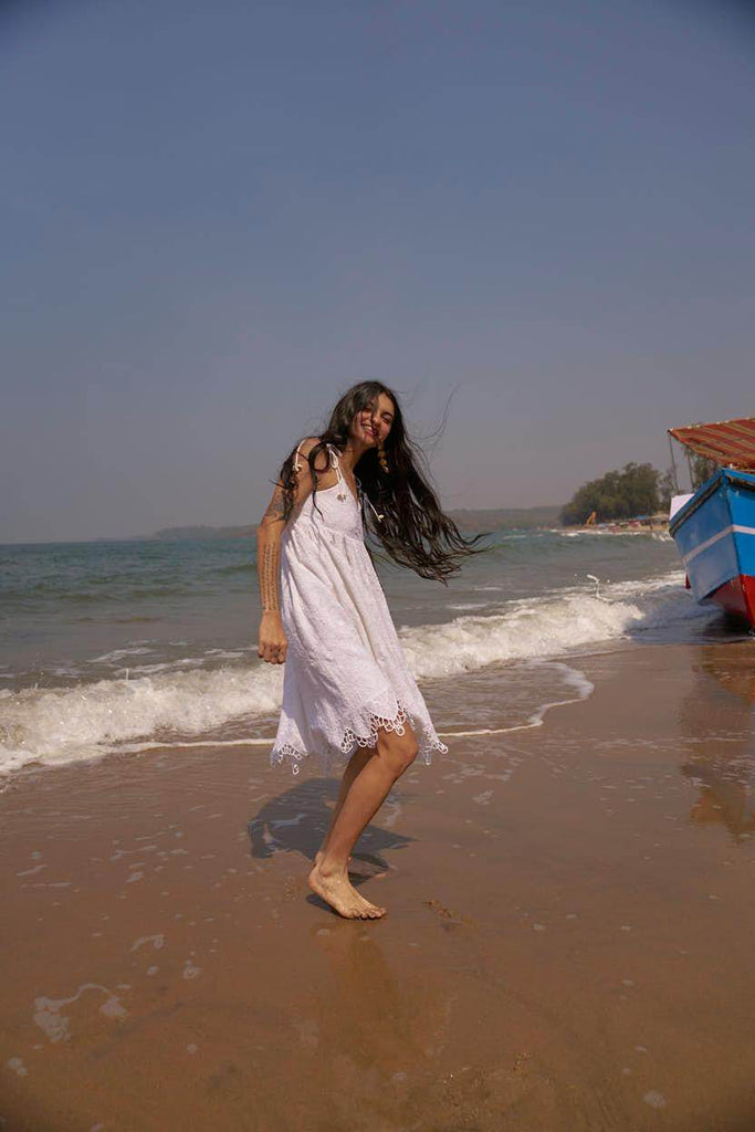 SCALLOPED EMBROIDERED MINI - dash and dot dash and dot