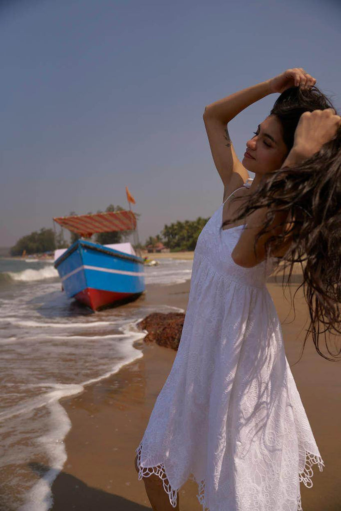 SCALLOPED EMBROIDERED MINI - dash and dot dash and dot