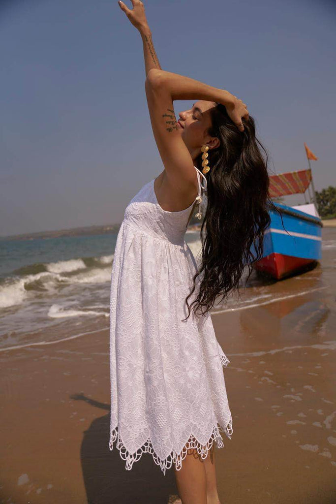 SCALLOPED EMBROIDERED MINI - dash and dot dash and dot