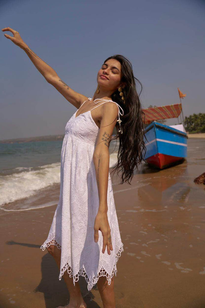 SCALLOPED EMBROIDERED MINI - dash and dot dash and dot