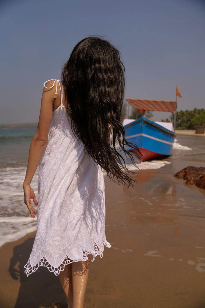 SCALLOPED EMBROIDERED MINI - dash and dot dash and dot