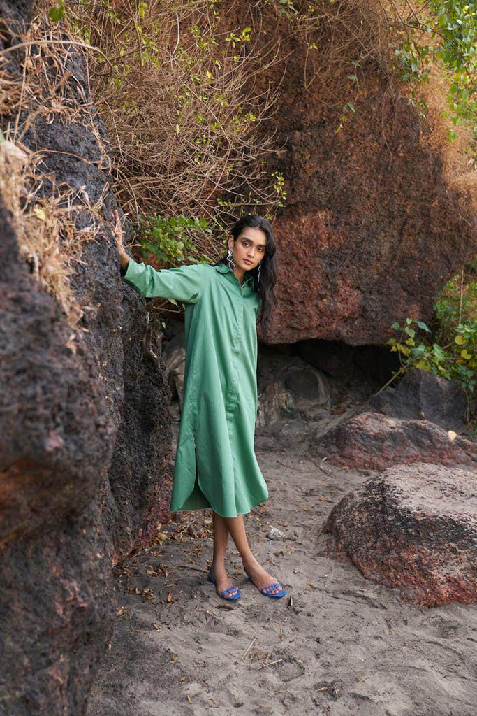 CRISS CROSS COTTON MIDI - dash and dot dash and dot