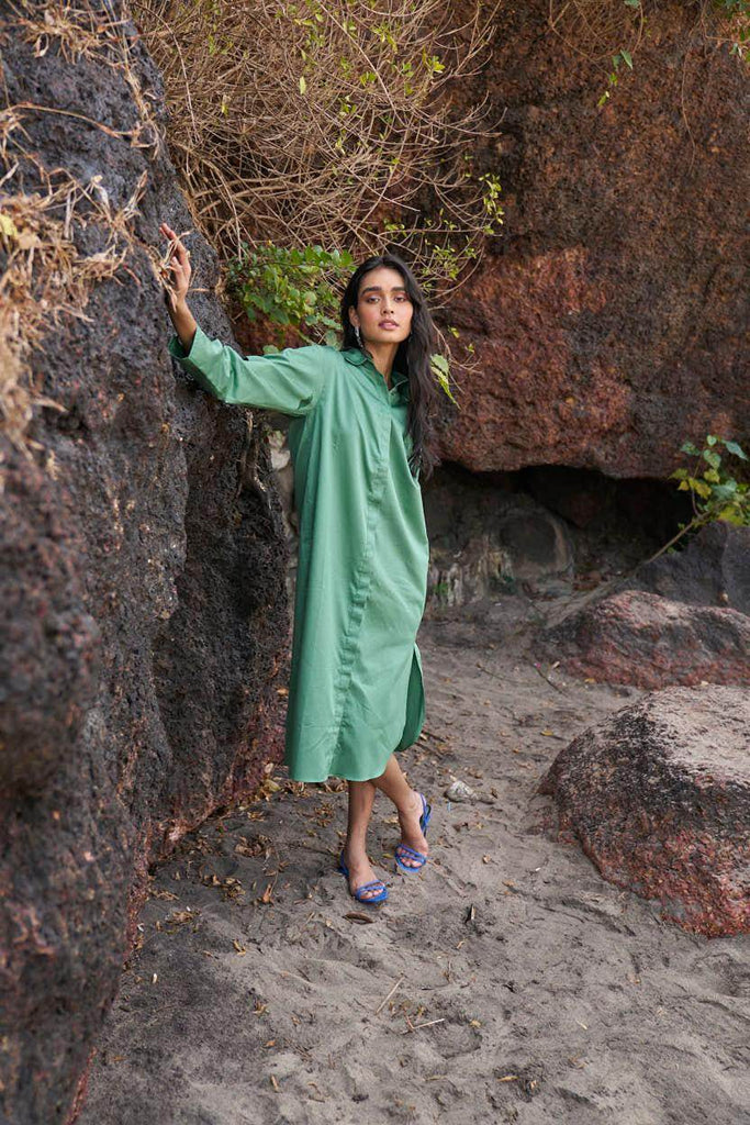 CRISS CROSS COTTON MIDI - dash and dot dash and dot