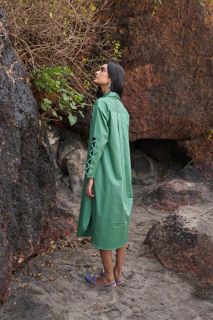 CRISS CROSS COTTON MIDI - dash and dot dash and dot