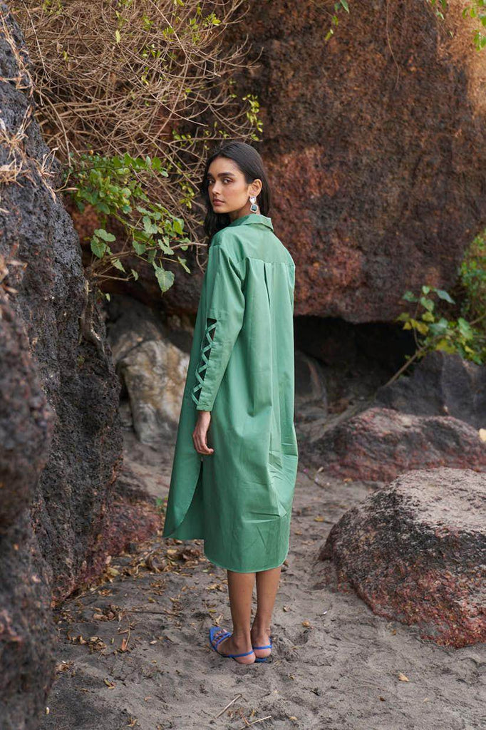 CRISS CROSS COTTON MIDI - dash and dot dash and dot