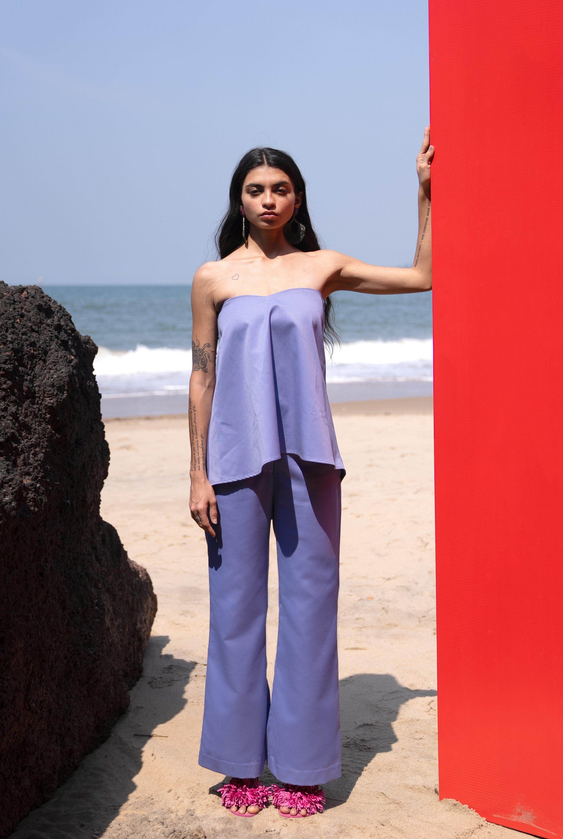 OFF SHOULDER LAVENDER TOP - dash and dot