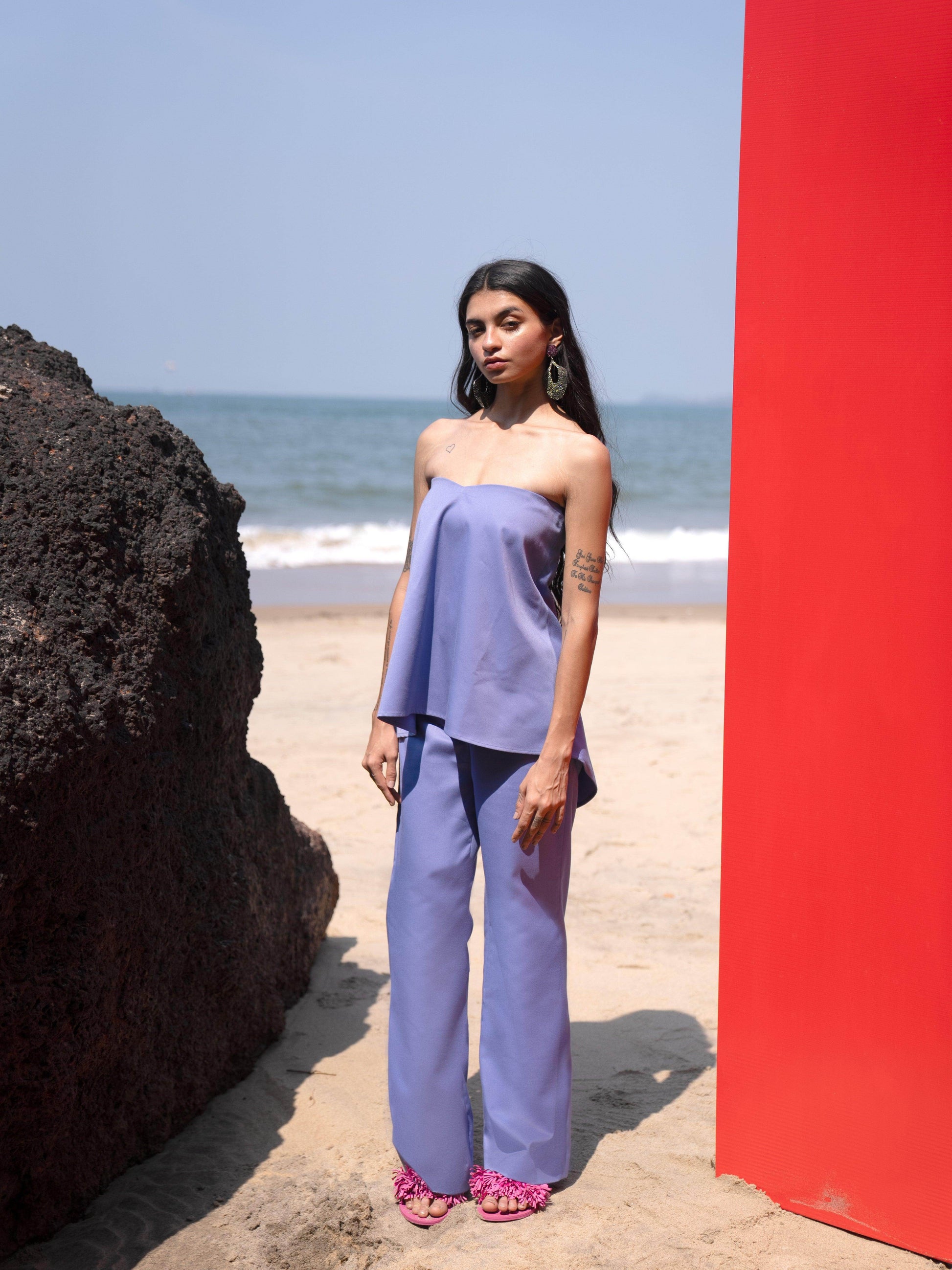 OFF SHOULDER LAVENDER TOP - dash and dot