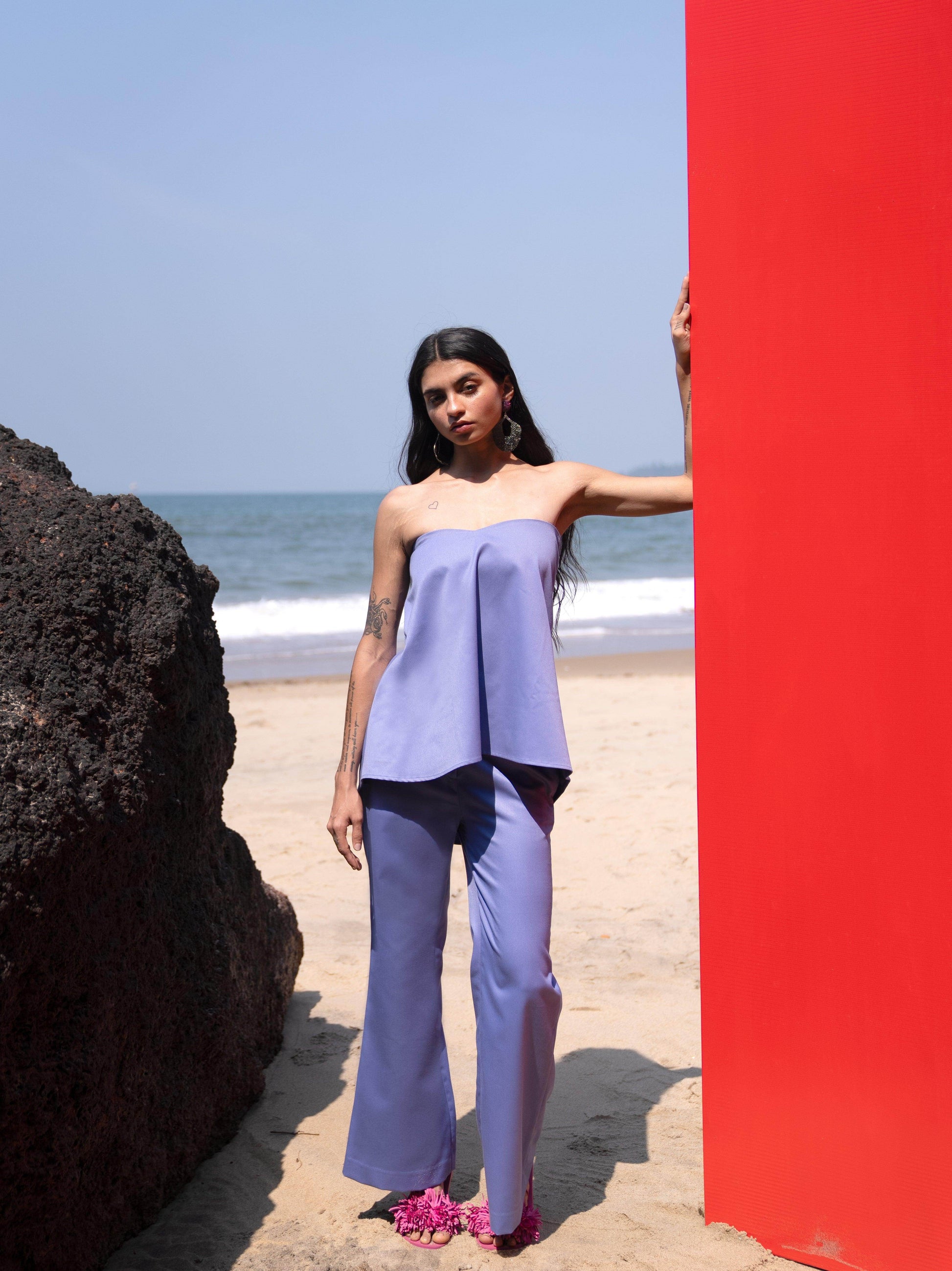 OFF SHOULDER LAVENDER TOP - dash and dot