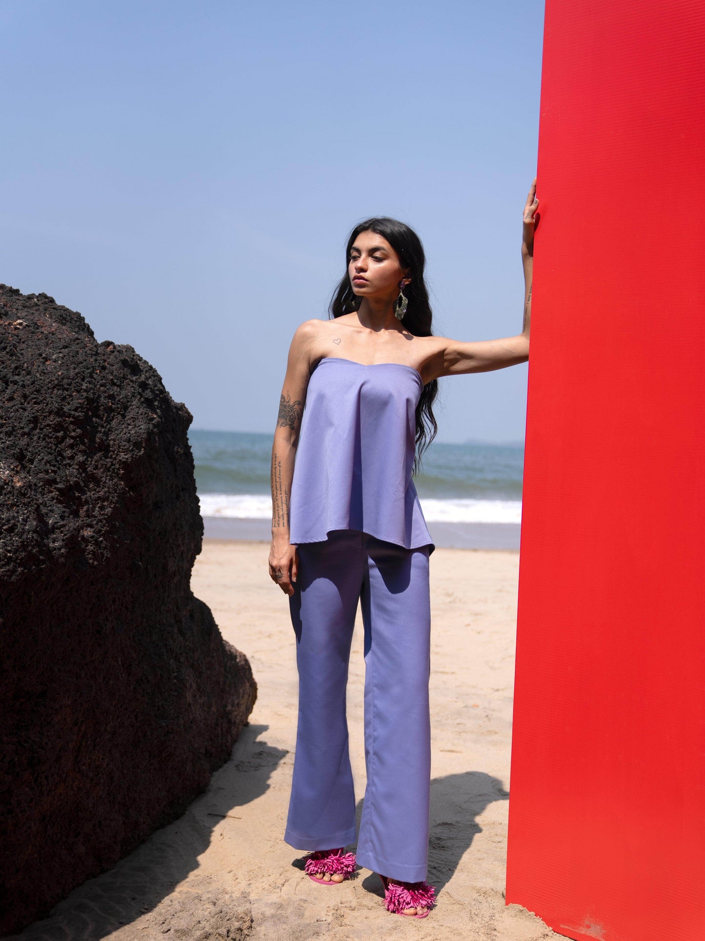 OFF SHOULDER LAVENDER TOP - dash and dot