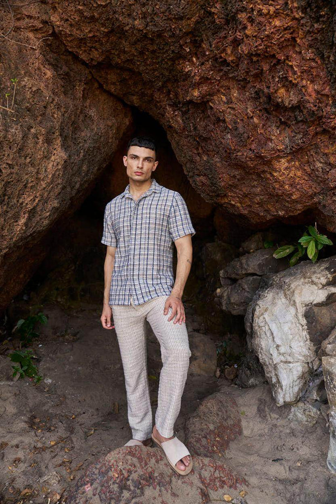 TEXTURED STRIPE PANT - dash and dot dash and dot