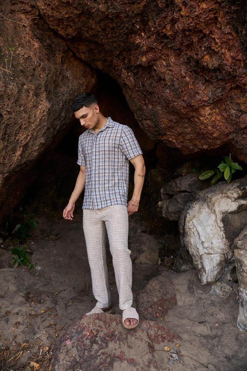 TEXTURED CHECK SHIRT - dash and dot