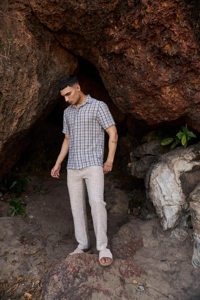 TEXTURED CHECK SHIRT - dash and dot dash and dot