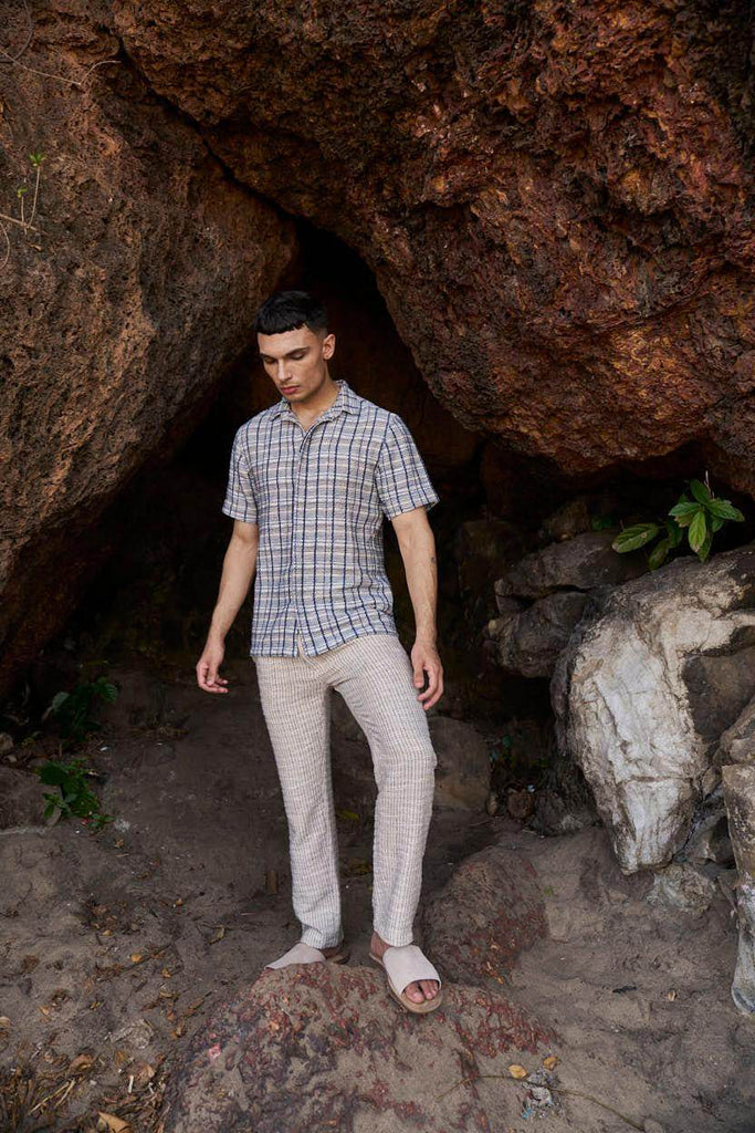 TEXTURED STRIPE PANT - dash and dot dash and dot