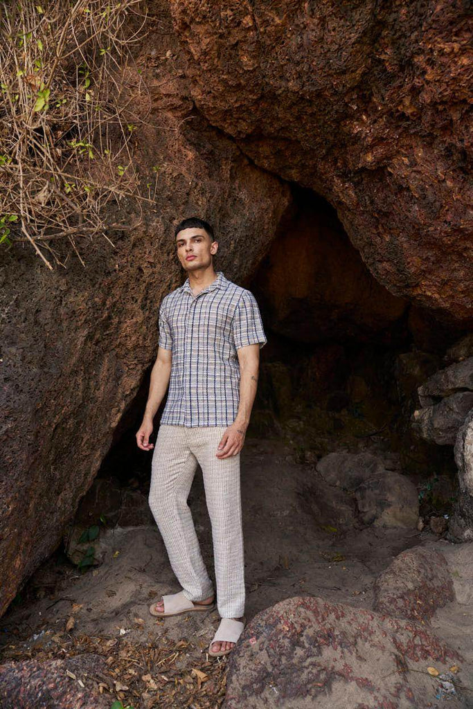 TEXTURED STRIPE PANT - dash and dot dash and dot