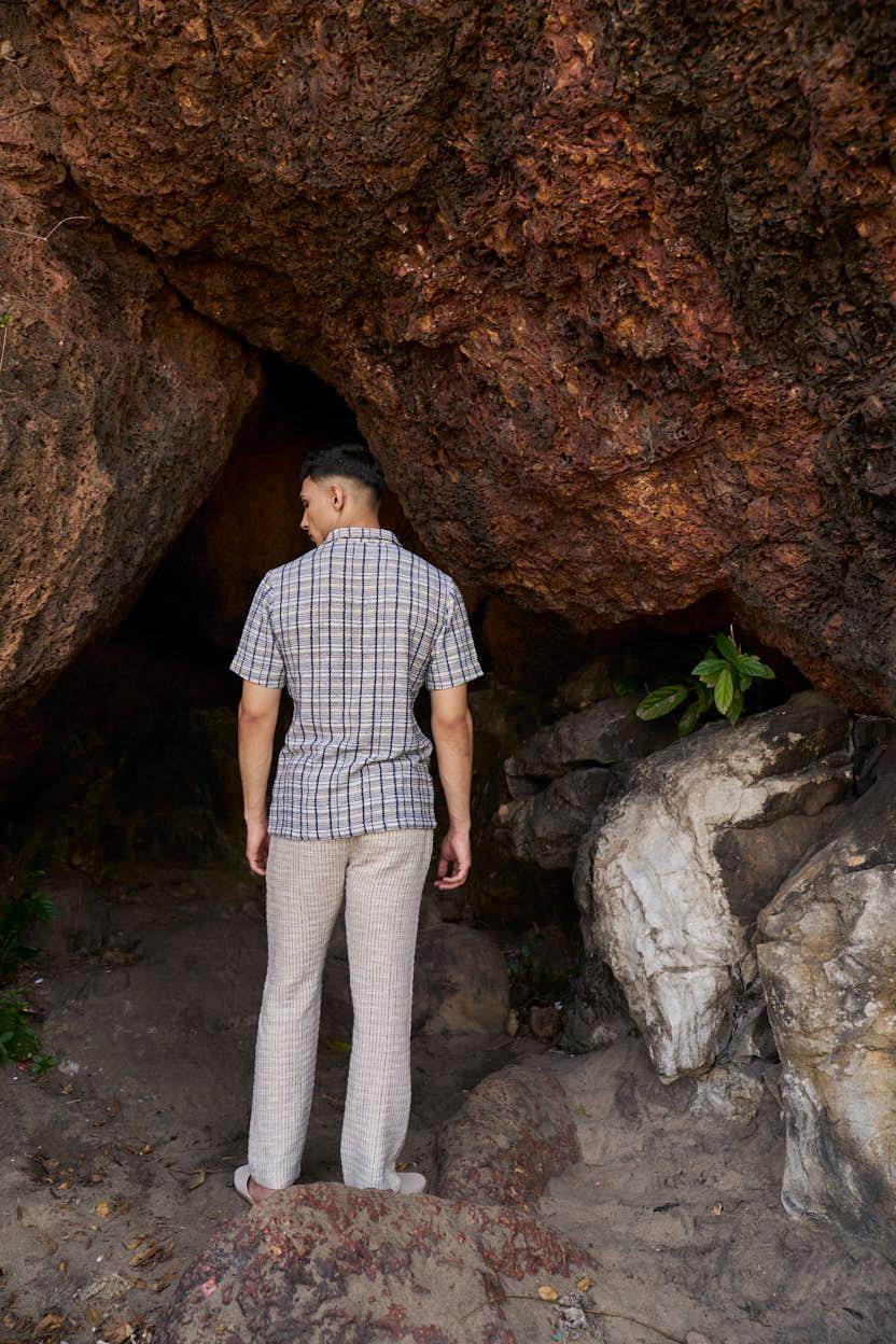 TEXTURED CHECK SHIRT - dash and dot