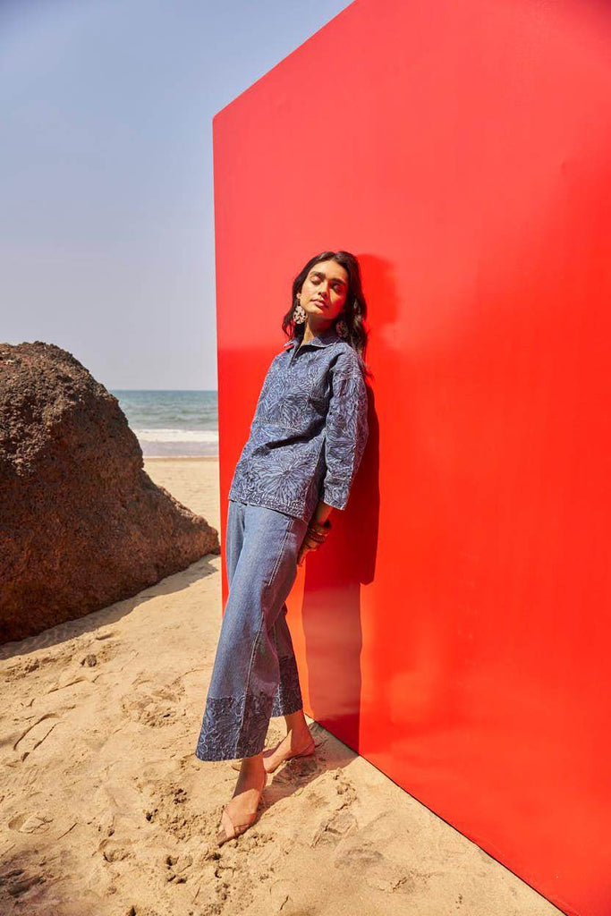 EMBROIDERED DENIM SET - dash and dot dash and dot