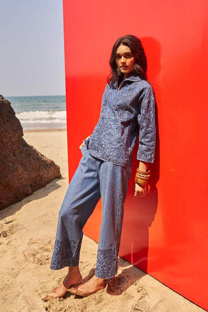 EMBROIDERED DENIM SET - dash and dot dash and dot