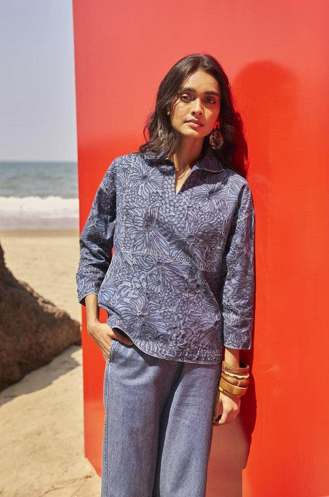 EMBROIDERED DENIM SET - dash and dot dash and dot