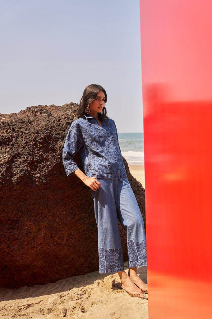 EMBROIDERED DENIM SET - dash and dot dash and dot