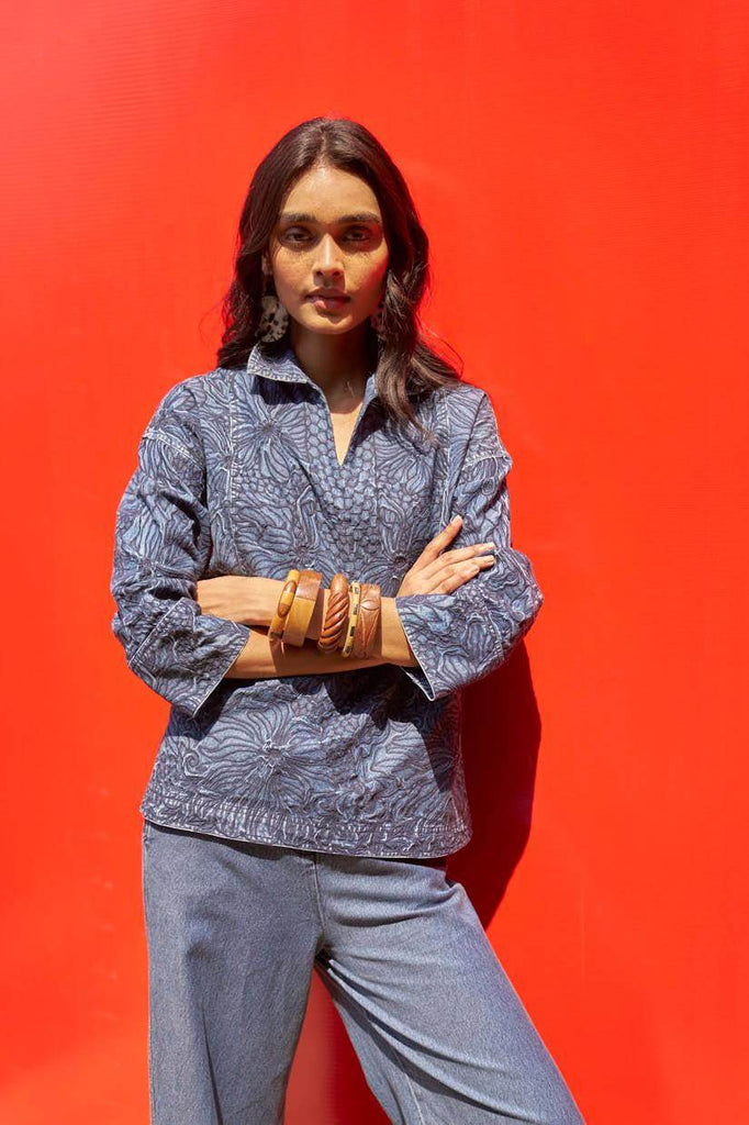 EMBROIDERED DENIM SET - dash and dot dash and dot