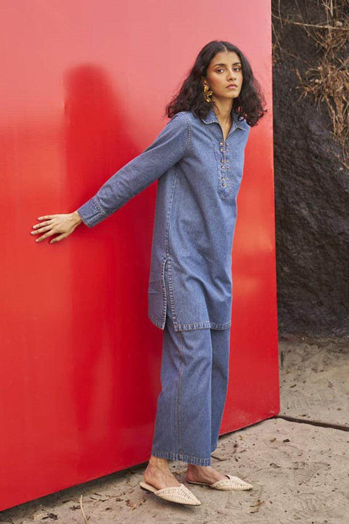 WASHED DENIM SET - dash and dot dash and dot