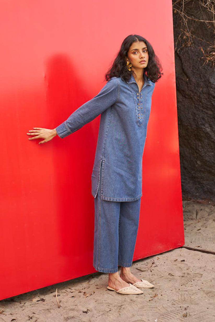 WASHED DENIM SET - dash and dot