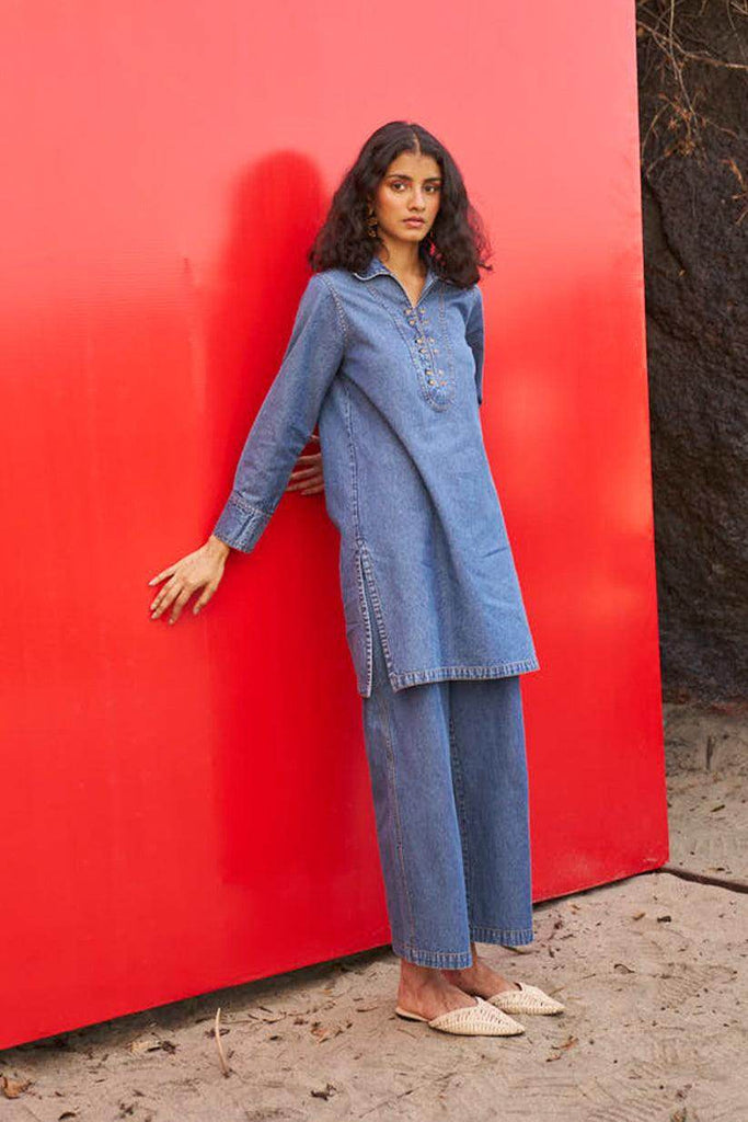 WASHED DENIM SET - dash and dot dash and dot