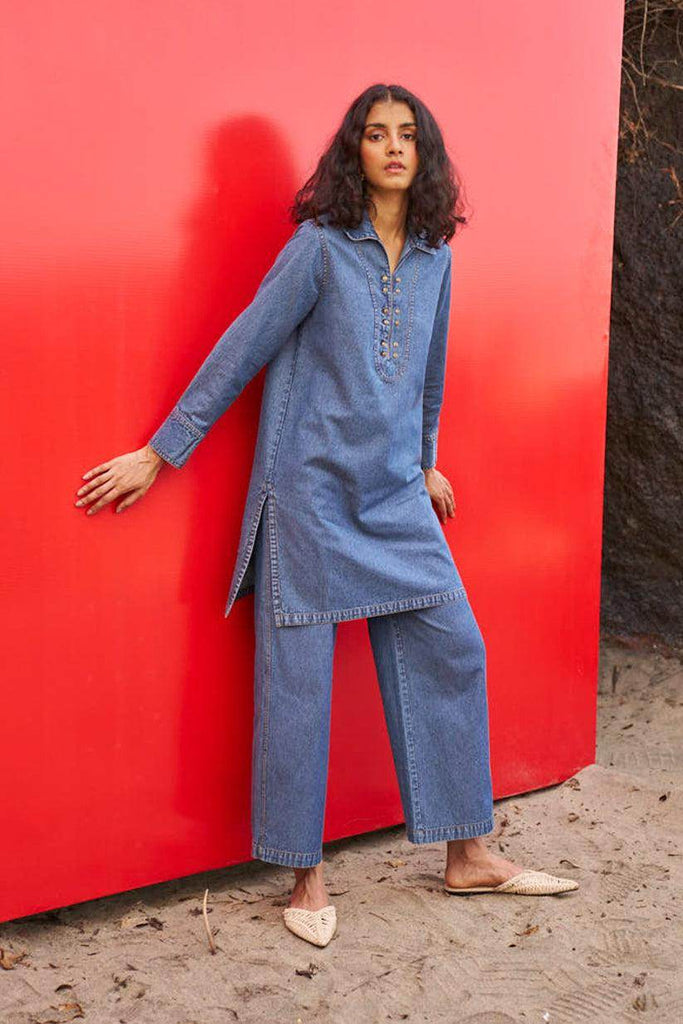 WASHED DENIM SET - dash and dot dash and dot