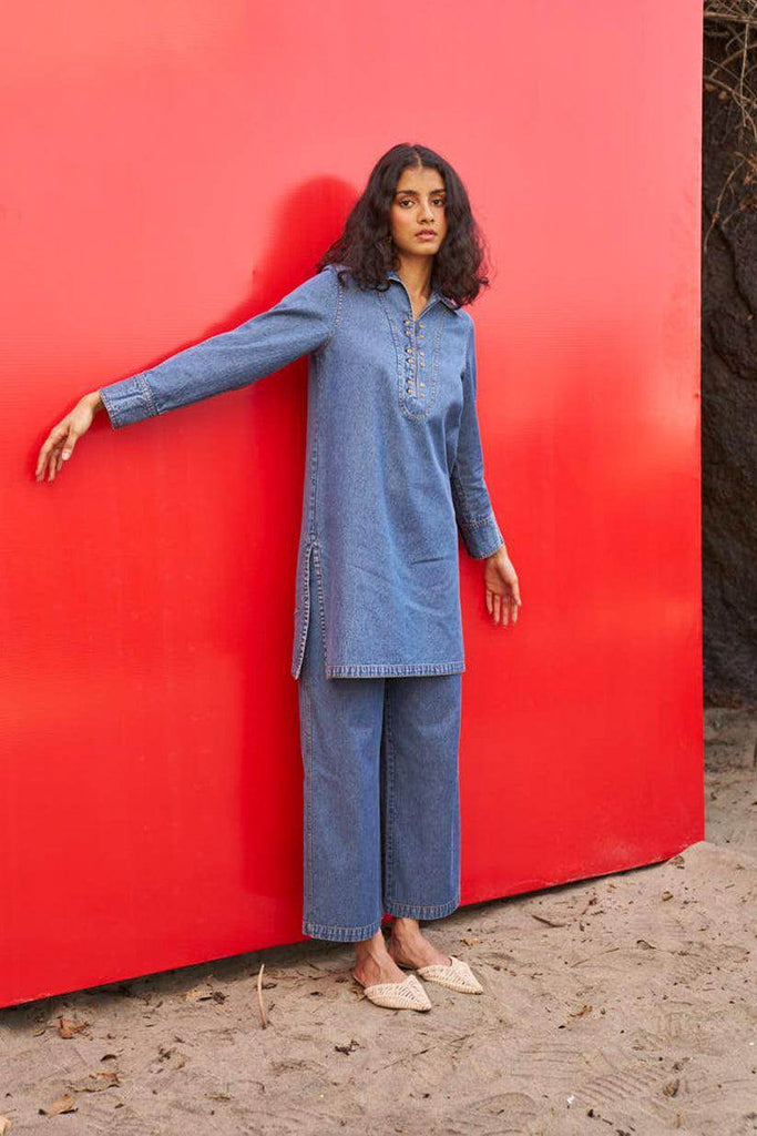 WASHED DENIM SET - dash and dot dash and dot