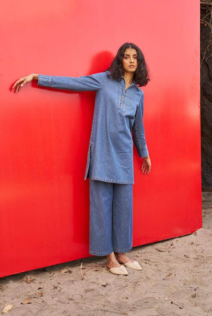 WASHED DENIM SET - dash and dot dash and dot