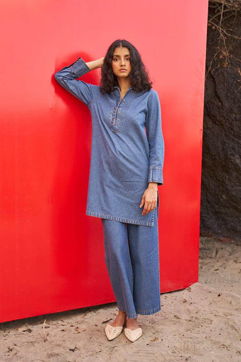 WASHED DENIM SET - dash and dot