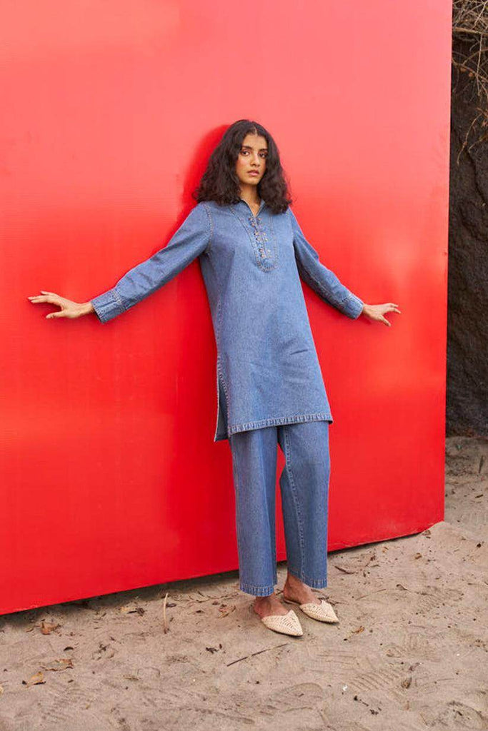 WASHED DENIM SET - dash and dot dash and dot