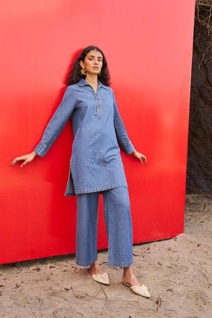 WASHED DENIM SET - dash and dot dash and dot