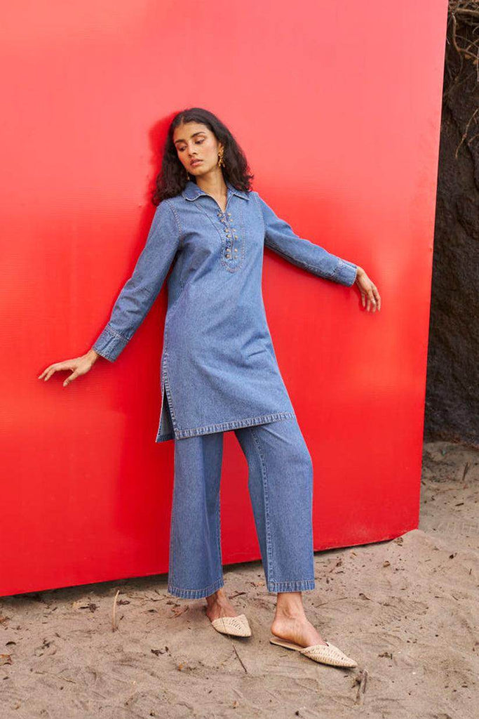 WASHED DENIM SET - dash and dot dash and dot