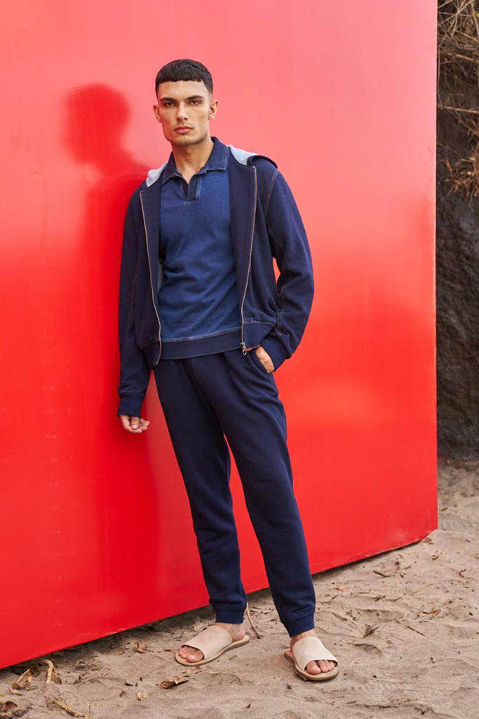 INDIGO HOODIE - dash and dot dash and dot