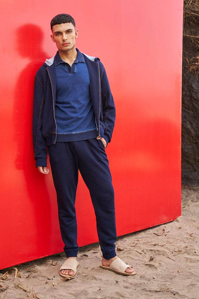 INDIGO HOODIE - dash and dot dash and dot