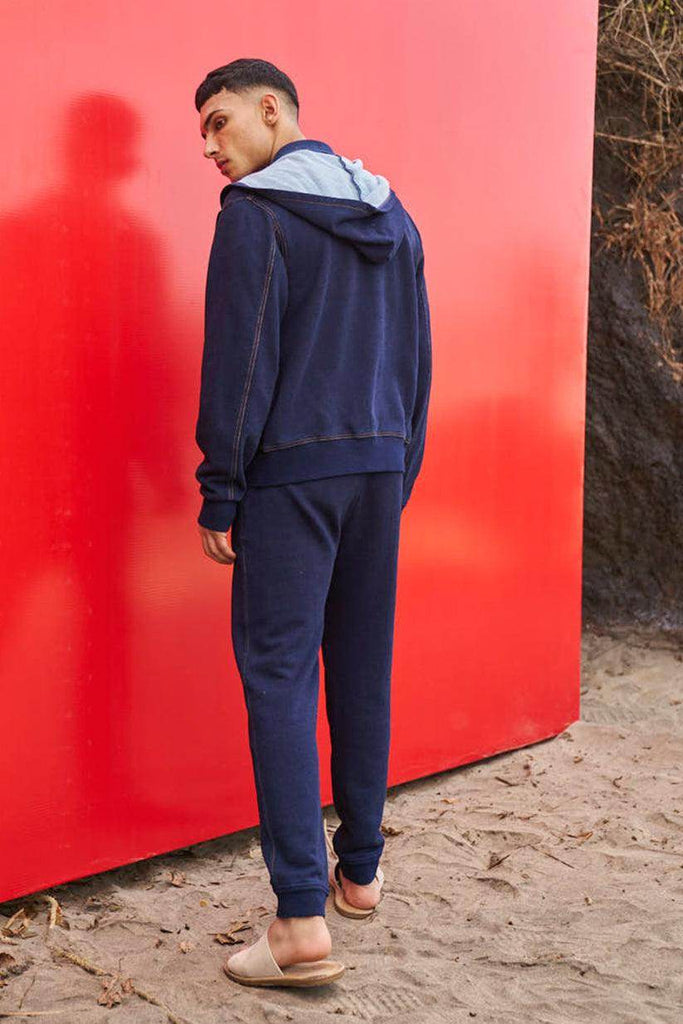 INDIGO HOODIE - dash and dot dash and dot