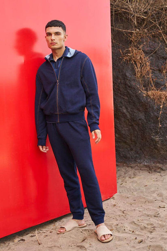 INDIGO HOODIE SET - dash and dot dash and dot